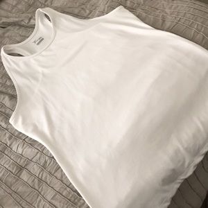 White old navy racer back tank